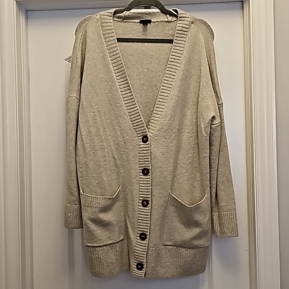 NWOT Torrid size 0 Vegan Cashmere Long Cardigan Oatmeal - Picture 3 of 8